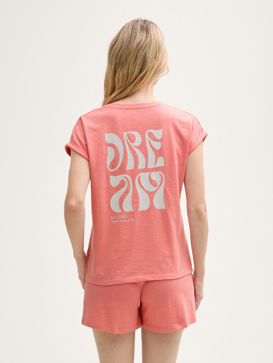 pyjama-set mit textdruck