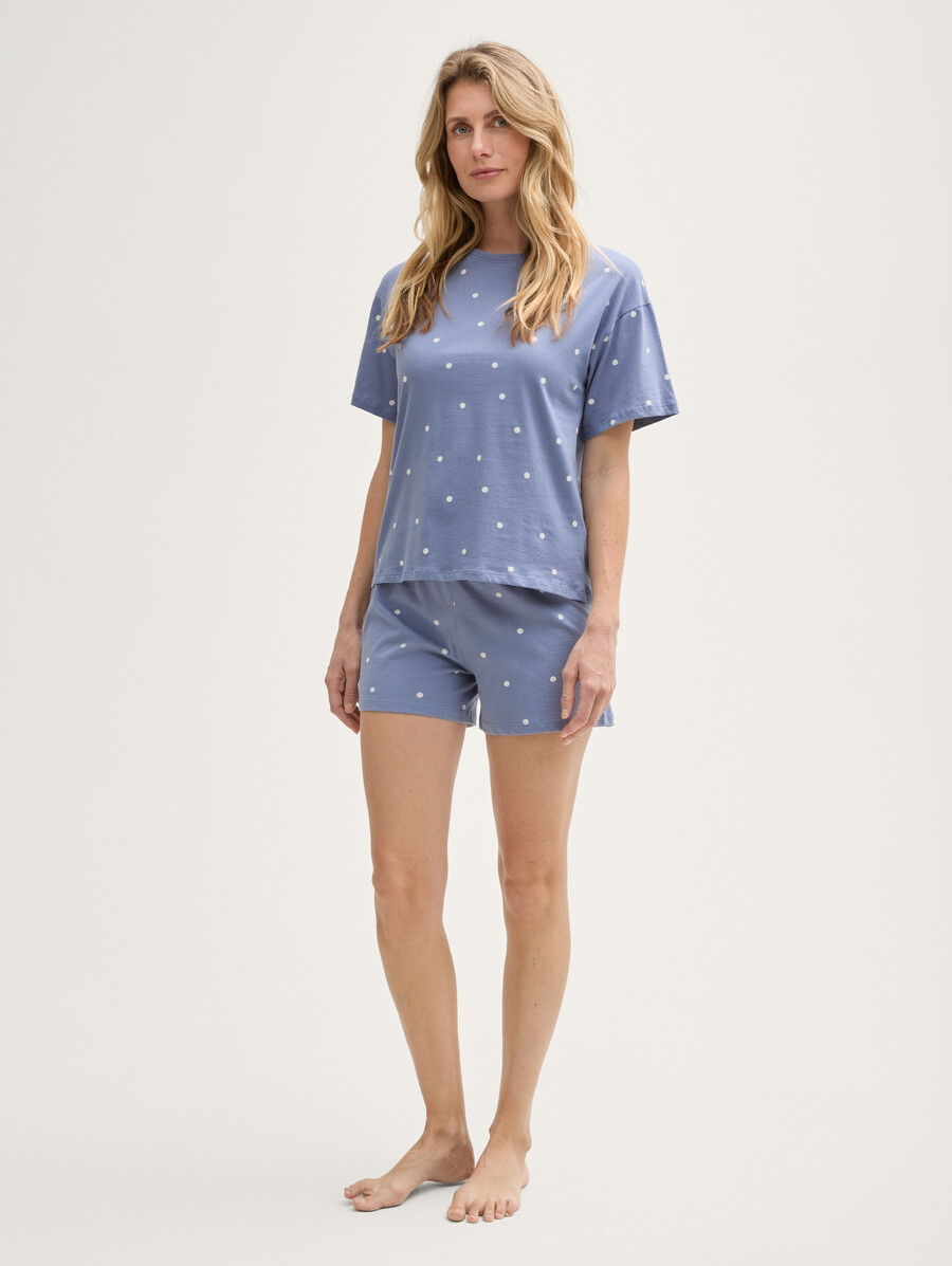 pyjama-set mit polka-dot-muster