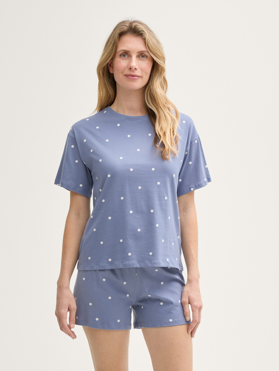 pyjama-set mit polka-dot-muster