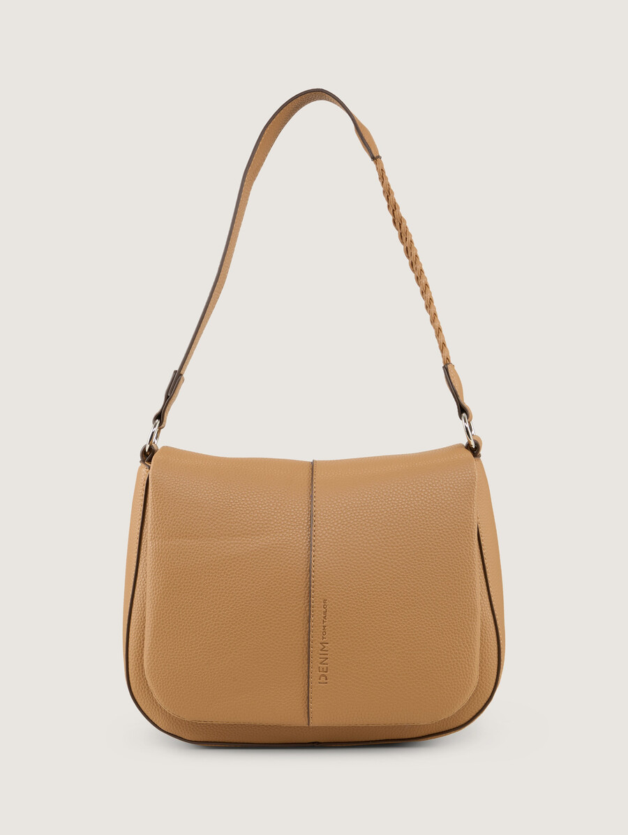ttneda schultertasche mit geflochtenen details