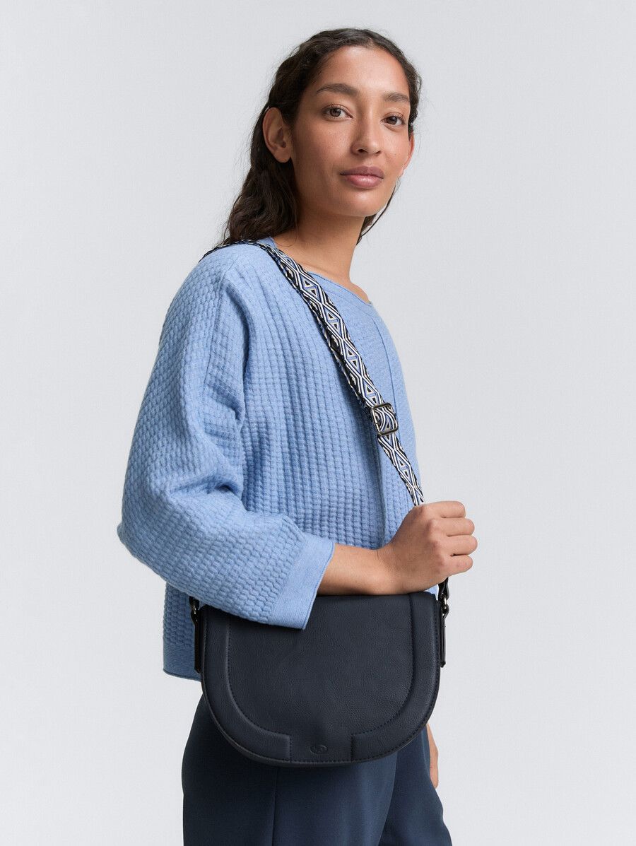 ttnani schultertasche mit gemustertem gewebtem riemen