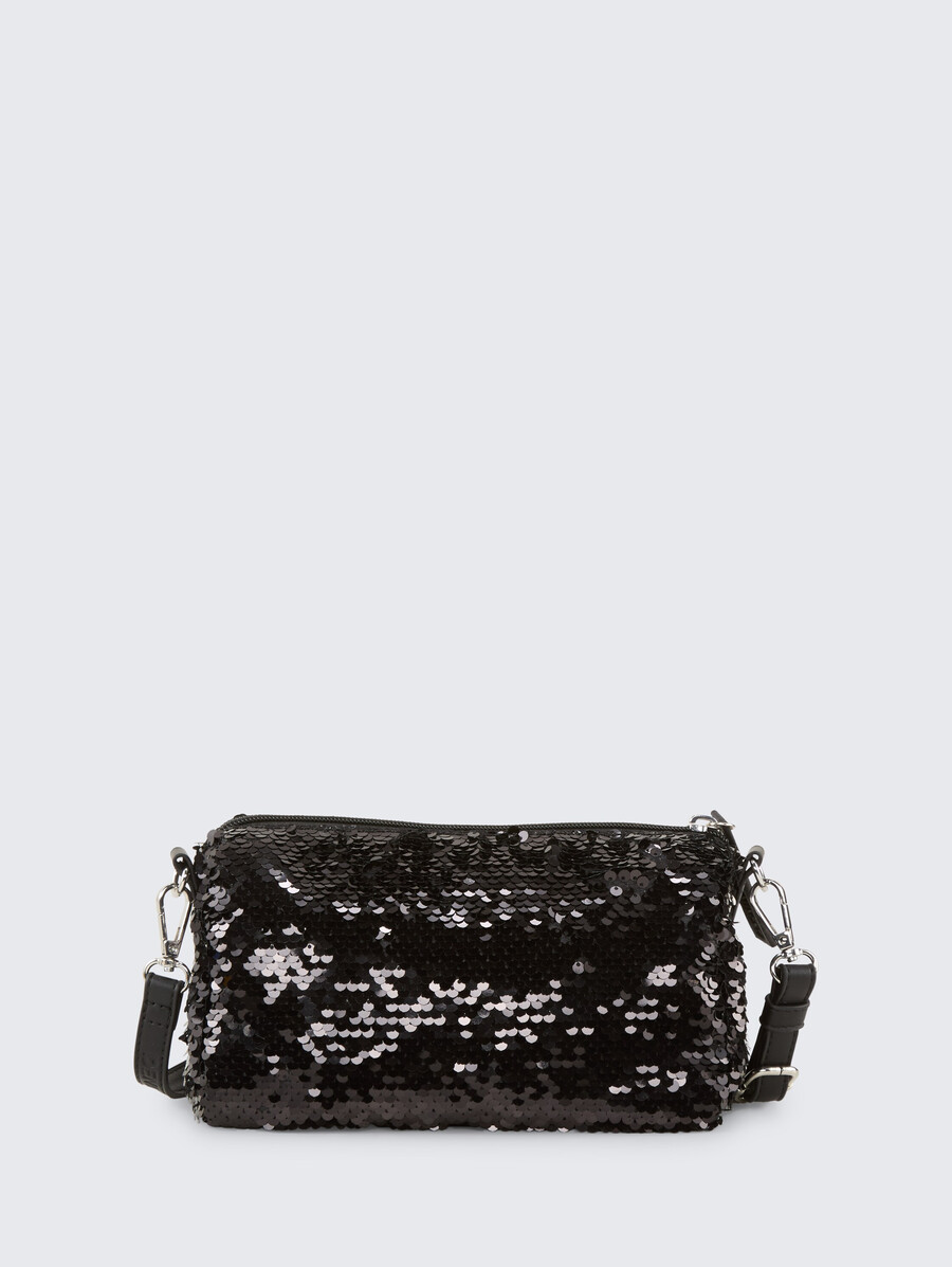 sterlingsilberne schultertasche mit wendbaren pailletten