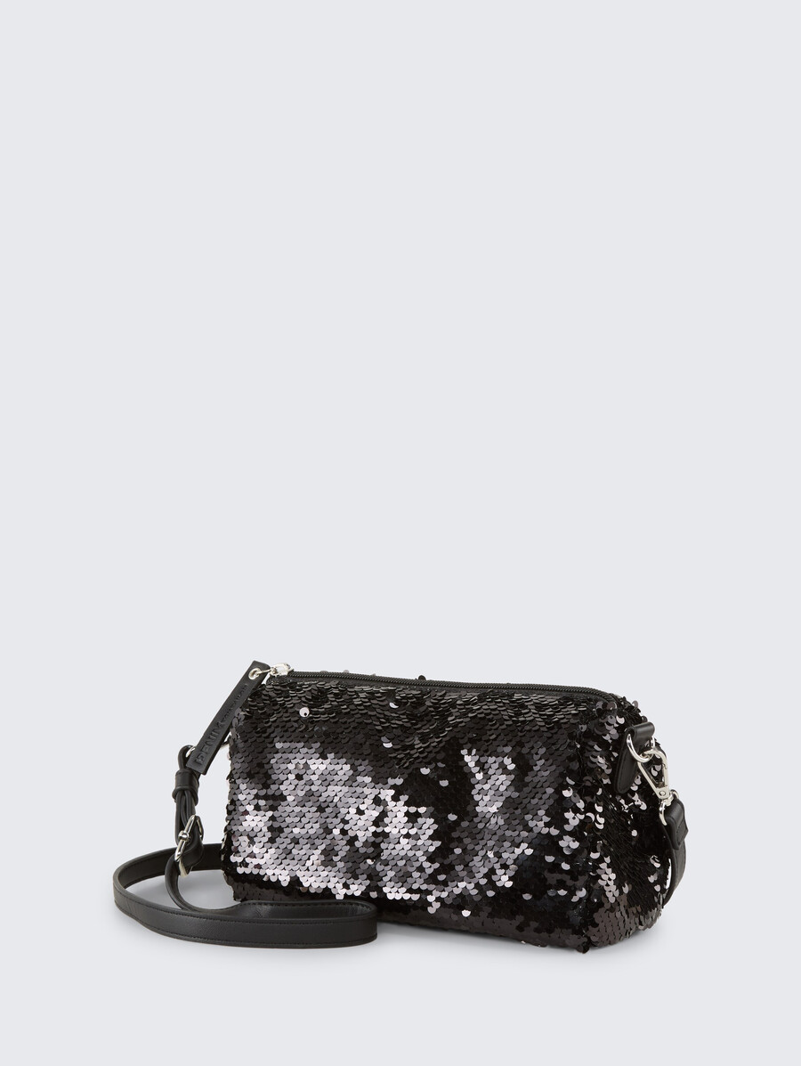 sterlingsilberne schultertasche mit wendbaren pailletten