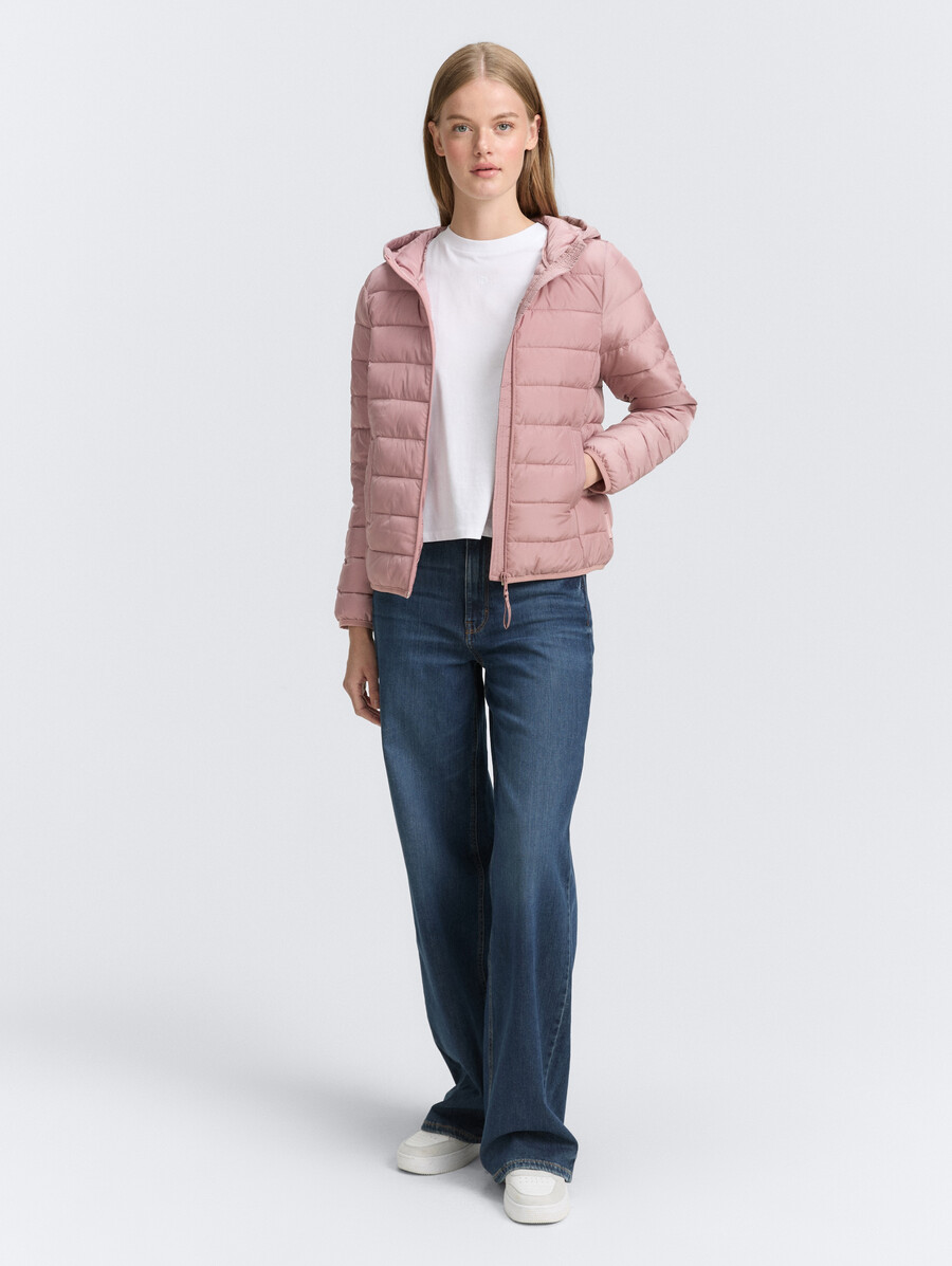 leichte steppjacke mit kapuze