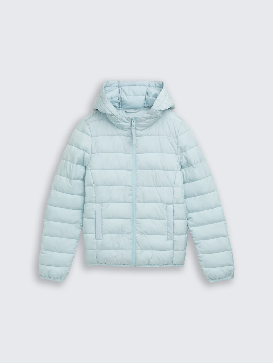leichte steppjacke mit kapuze