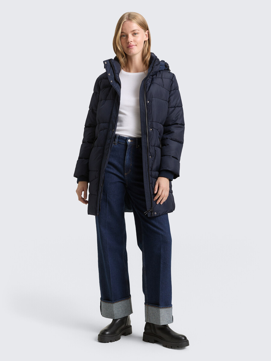 steppjacke mit abnehmbarer kapuze