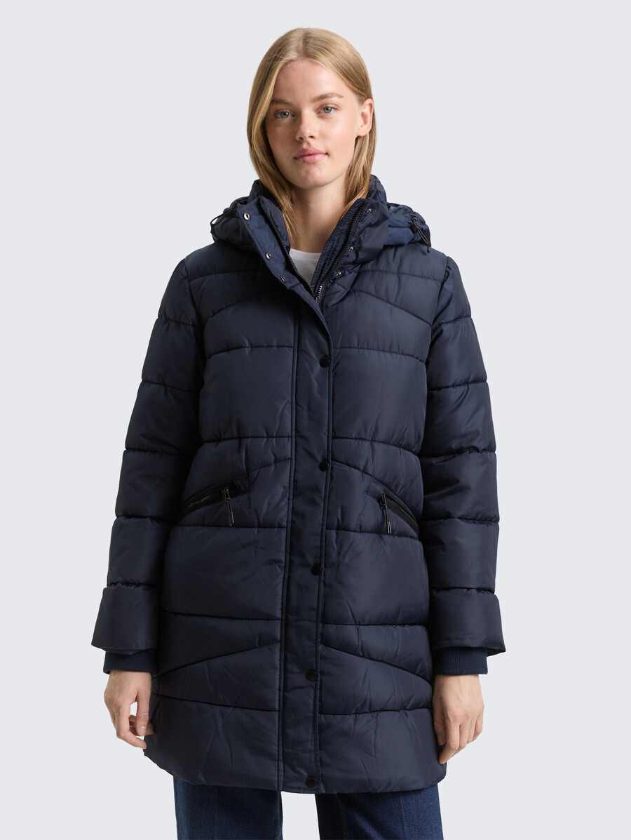 steppjacke mit abnehmbarer kapuze