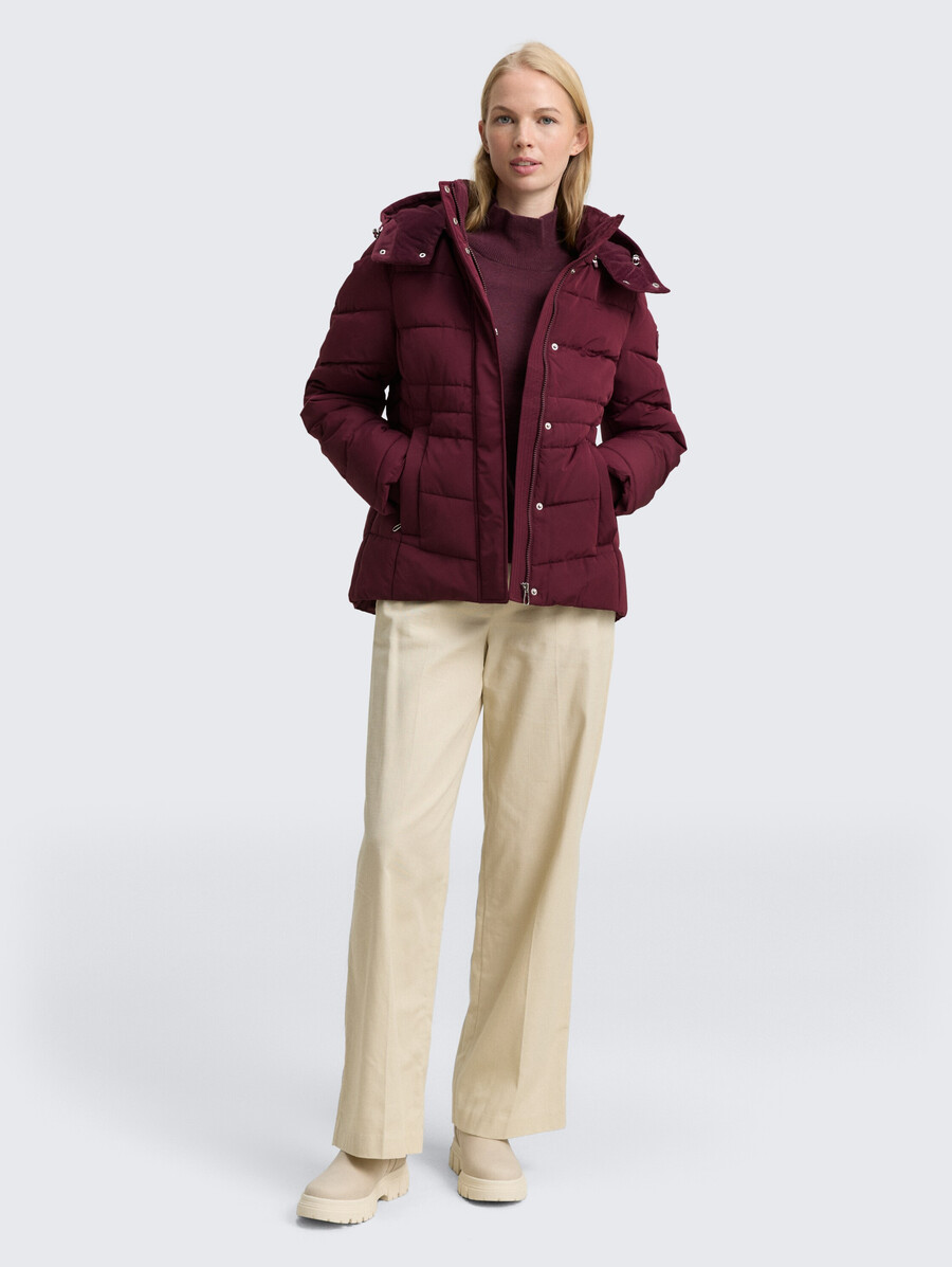 steppjacke mit abnehmbarer kapuze