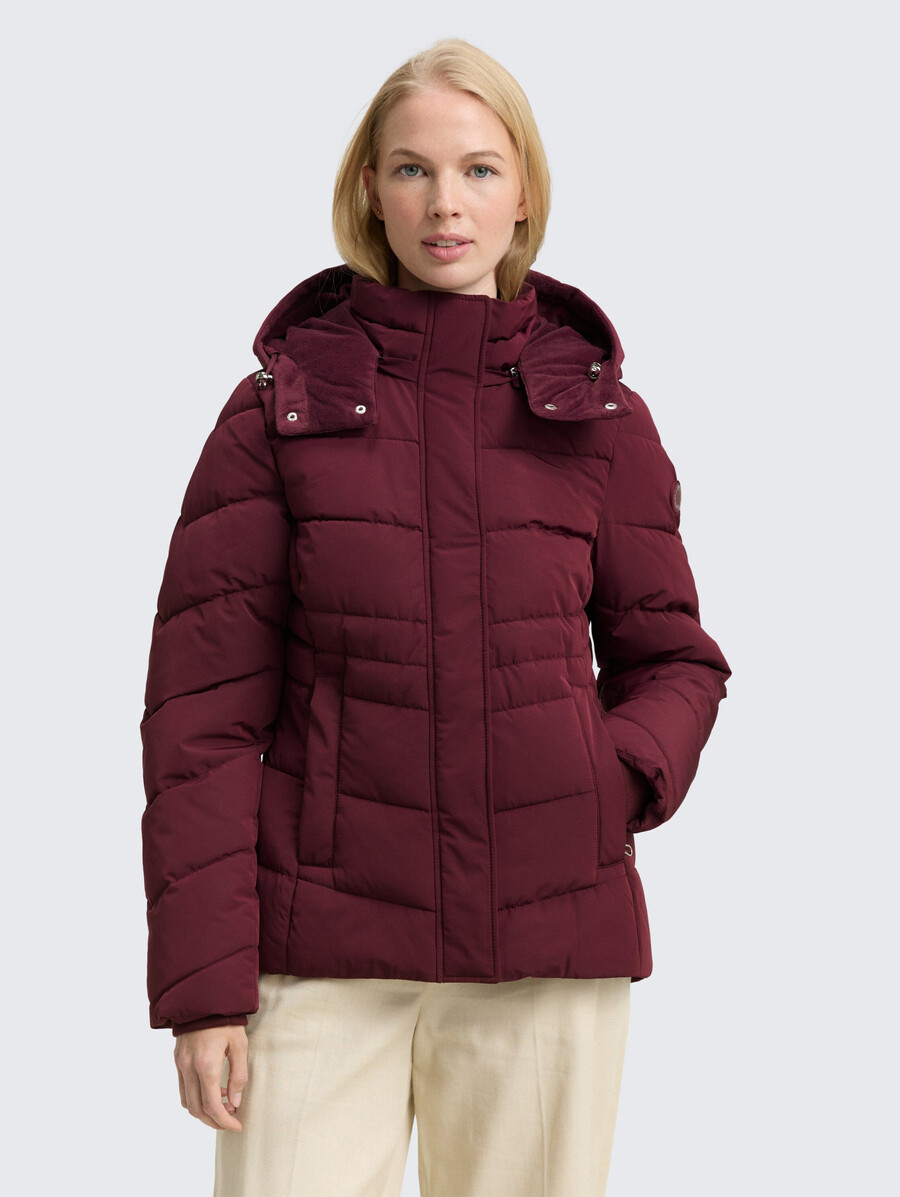 steppjacke mit abnehmbarer kapuze