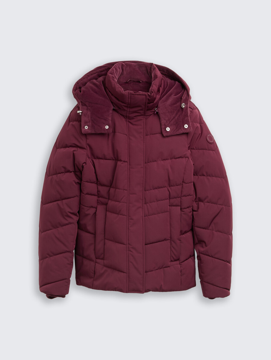 steppjacke mit abnehmbarer kapuze