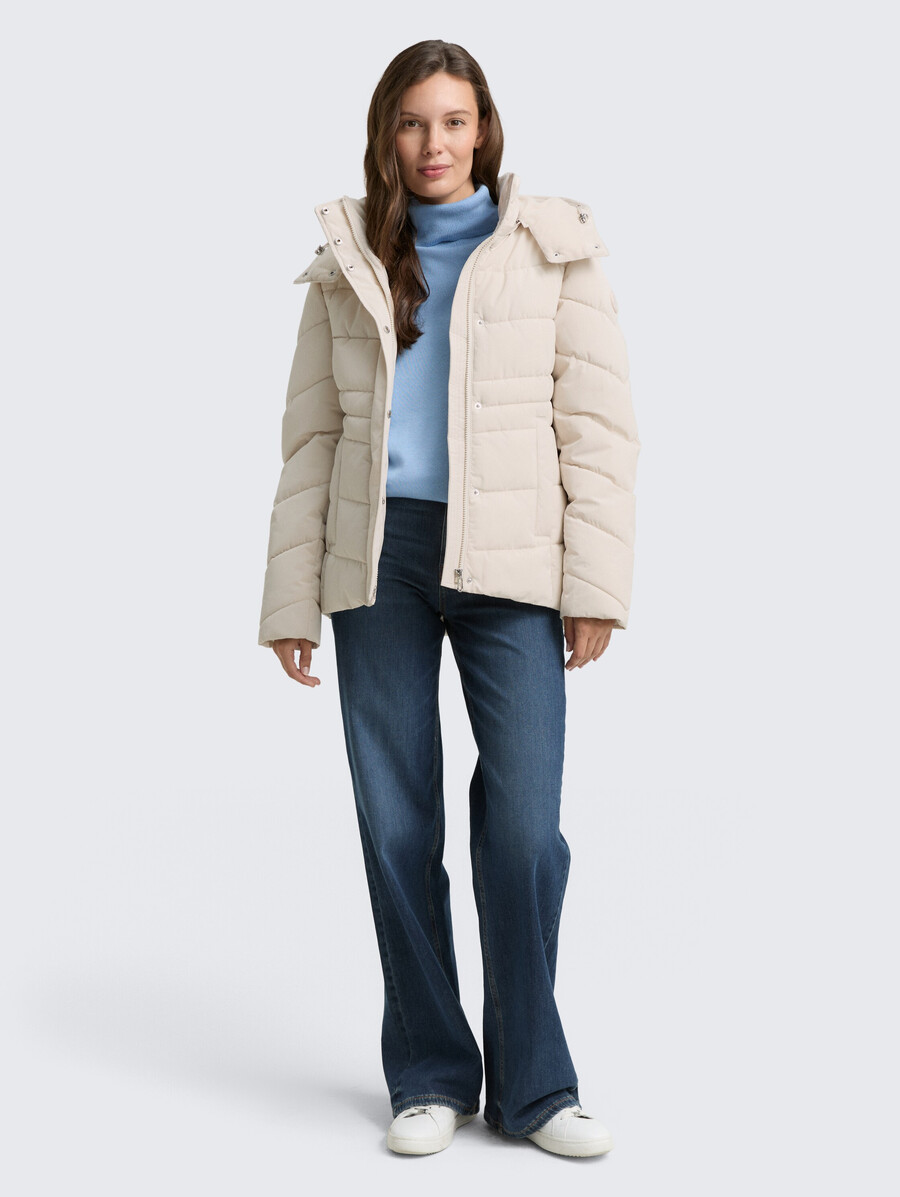 steppjacke mit abnehmbarer kapuze