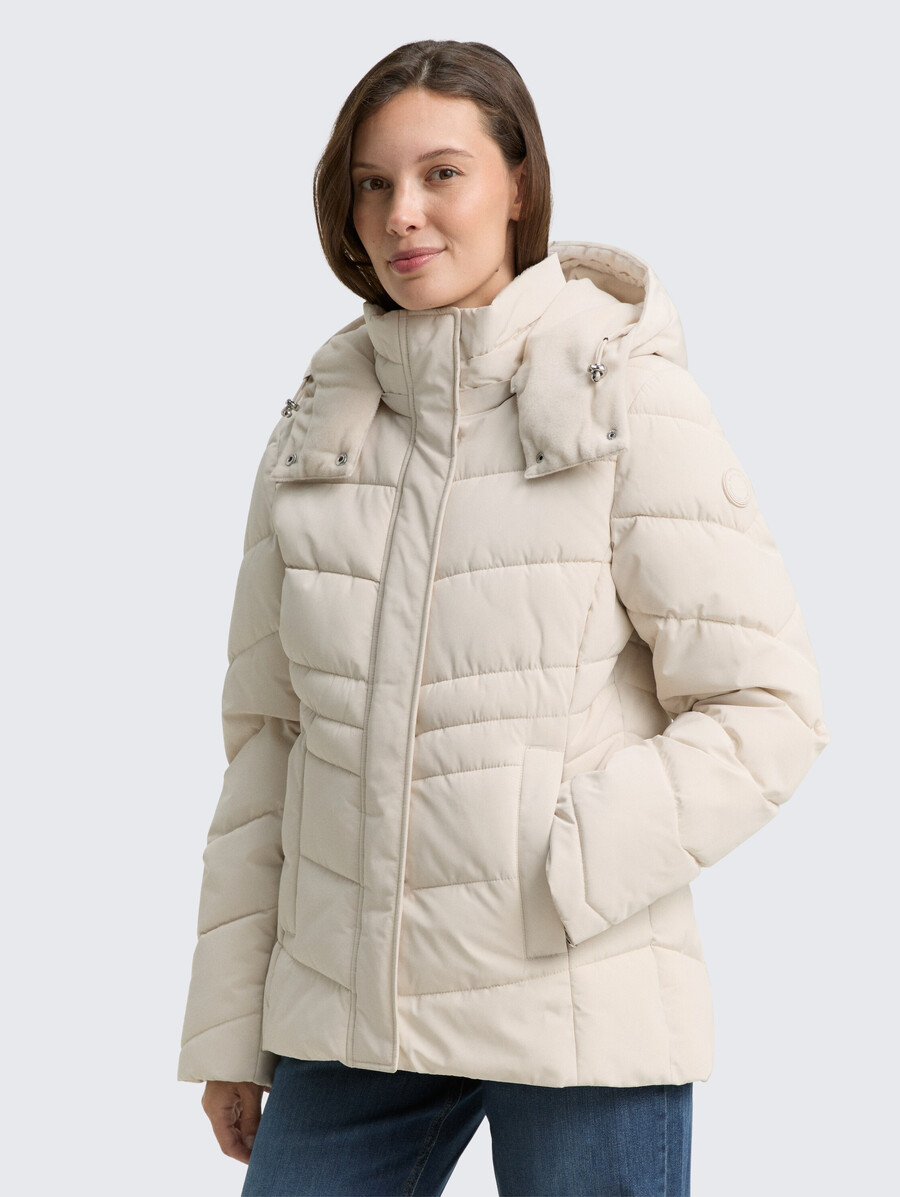 steppjacke mit abnehmbarer kapuze
