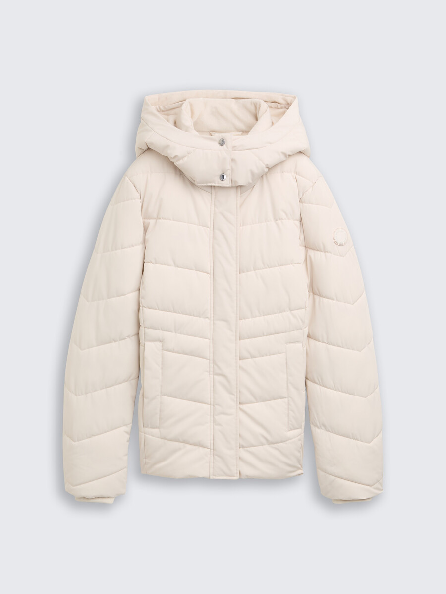 steppjacke mit abnehmbarer kapuze