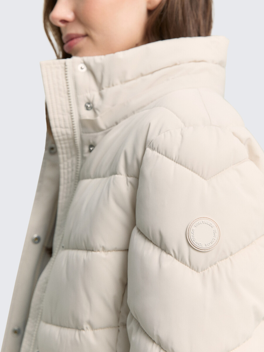 steppjacke mit abnehmbarer kapuze