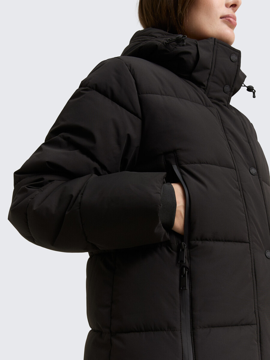 steppjacke mit abnehmbarer kapuze