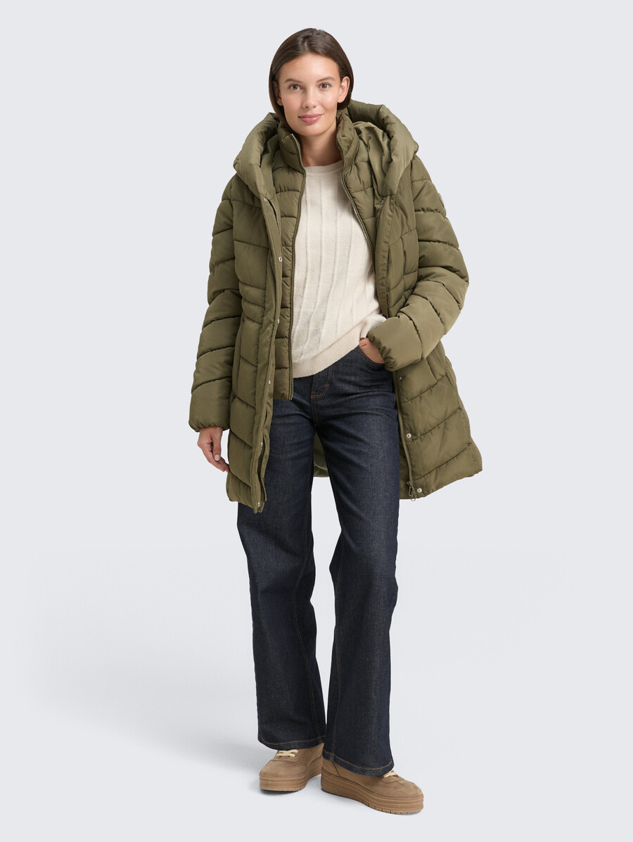 steppmantel im 2-in-1-look