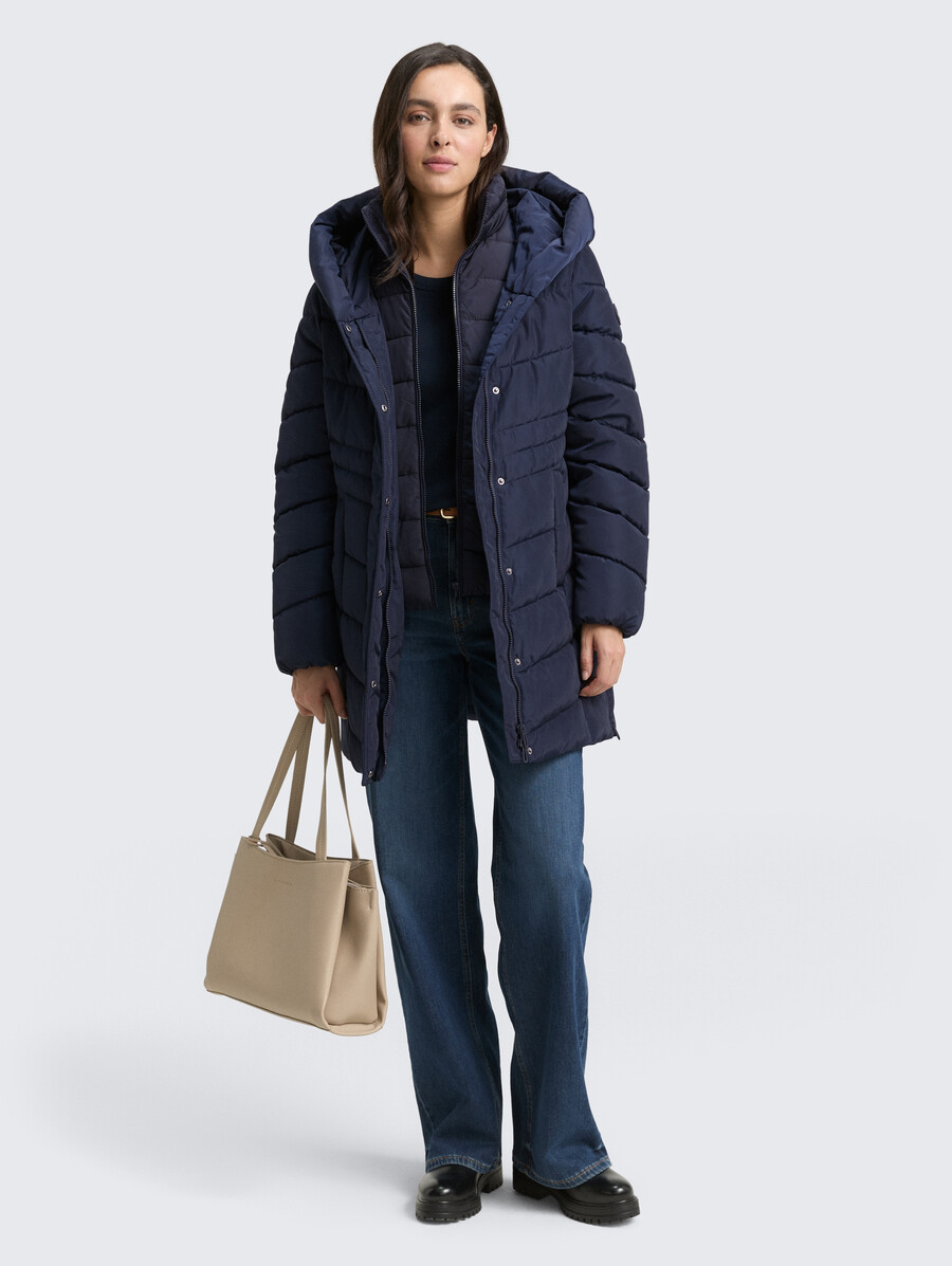 steppmantel im 2-in-1-look