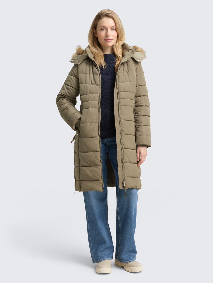 steppjacke mit abnehmbarer kapuze