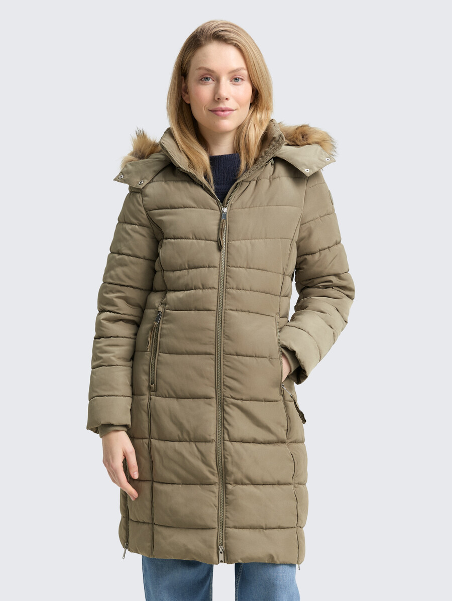 steppjacke mit abnehmbarer kapuze