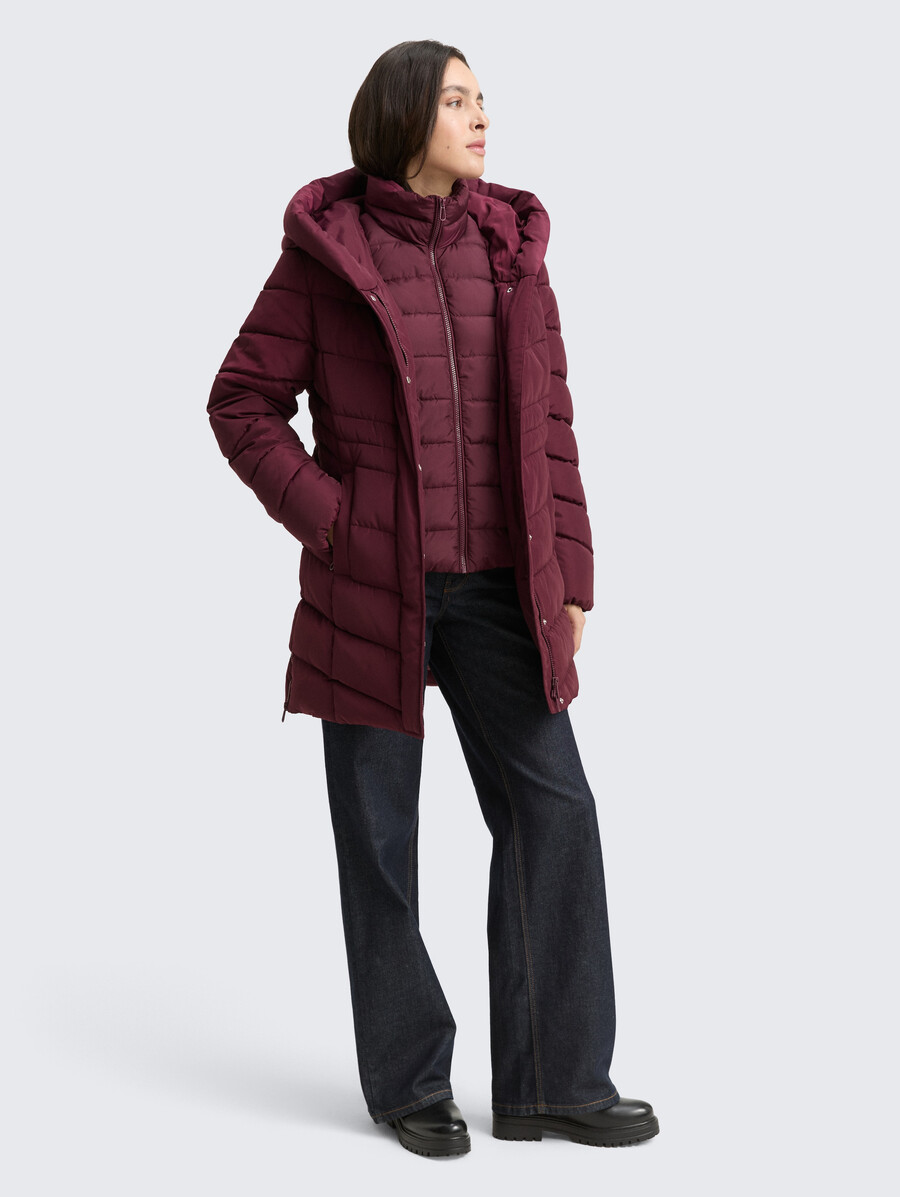 steppmantel im 2-in-1-look