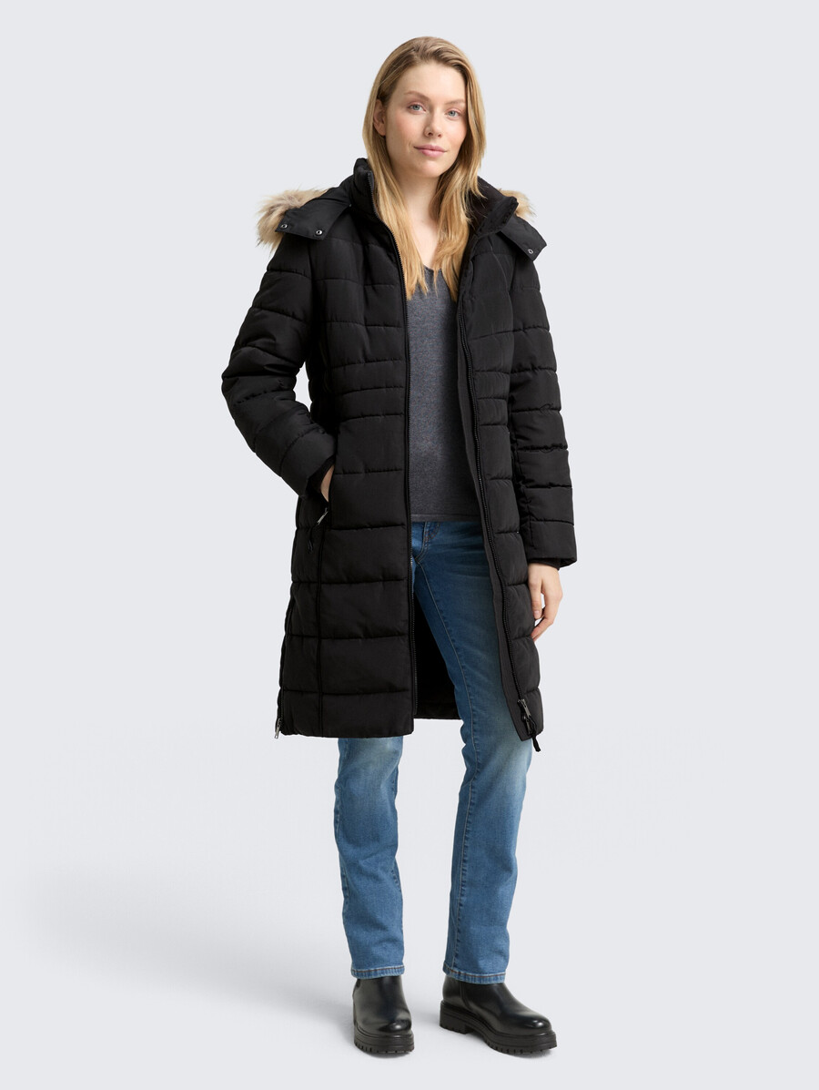 steppjacke mit abnehmbarer kapuze