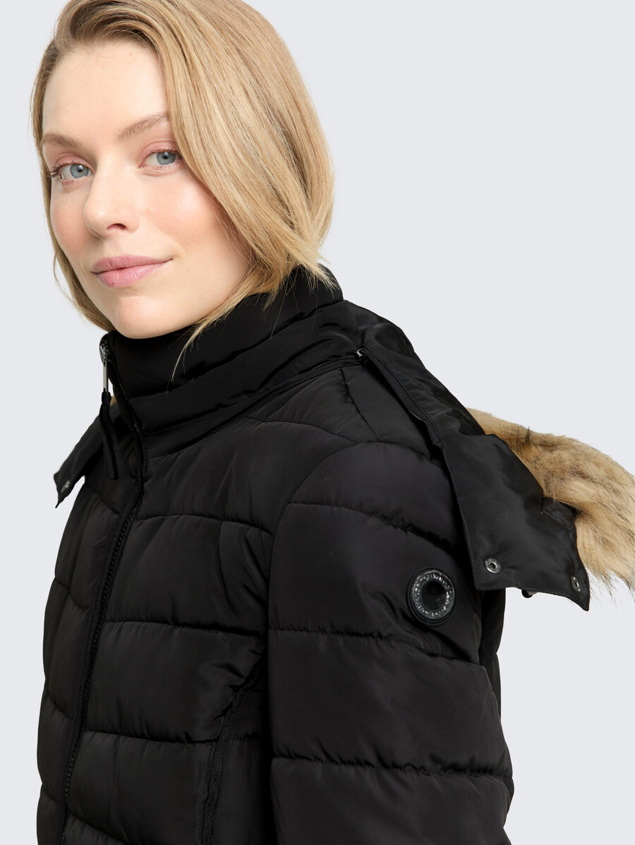 steppjacke mit abnehmbarer kapuze