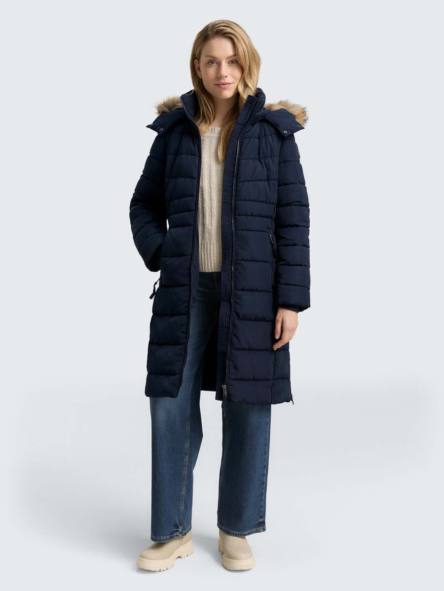 steppjacke mit abnehmbarer kapuze