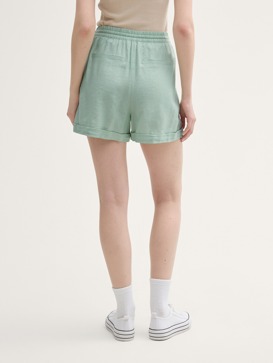 lässige shorts mit leinenanteil
