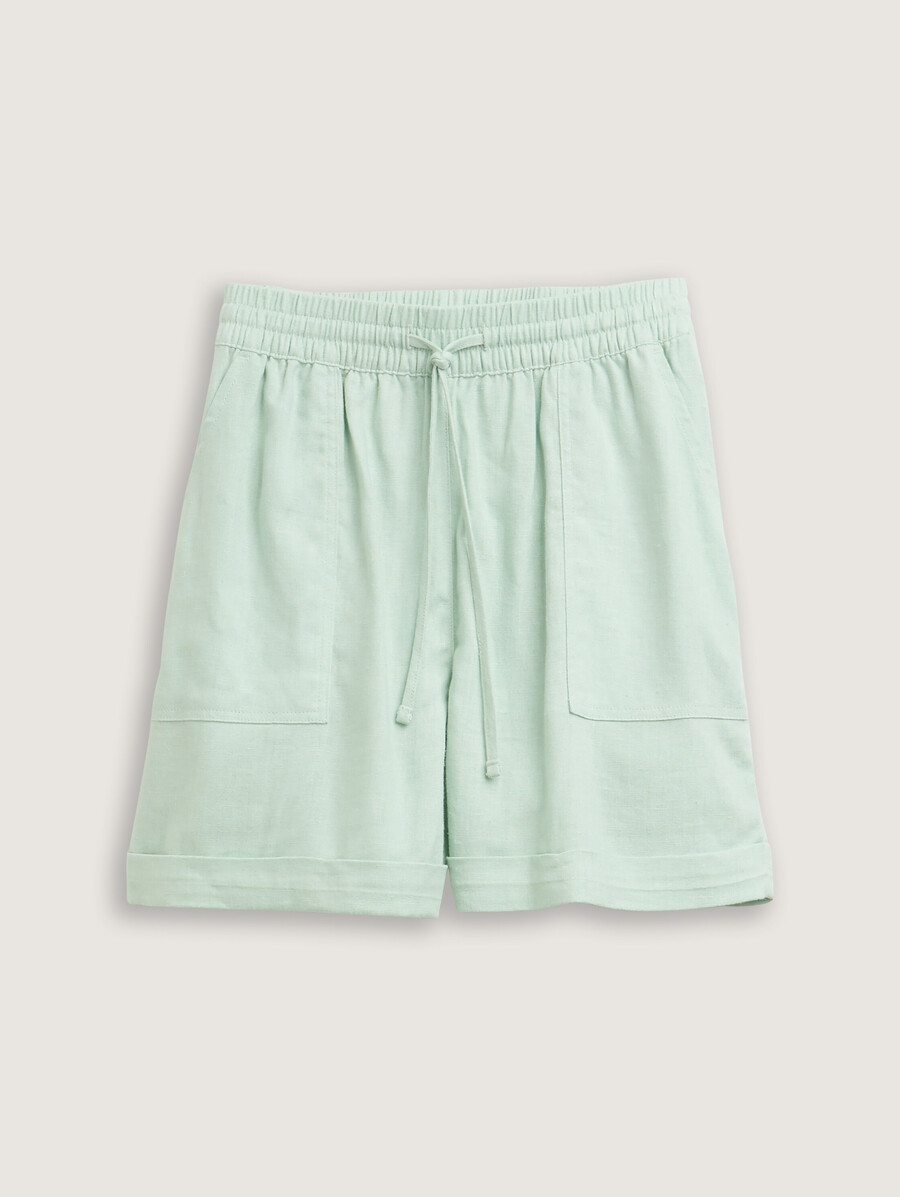 lässige shorts mit leinenanteil