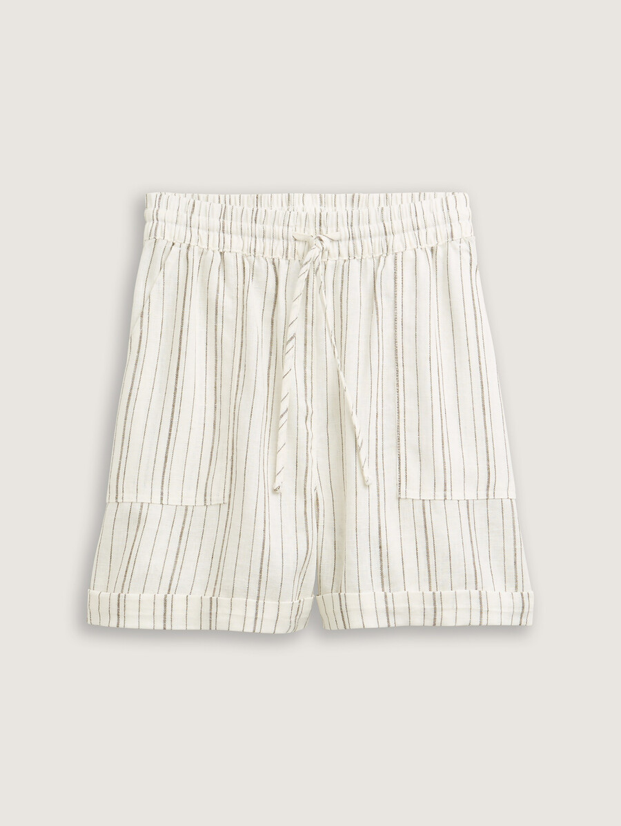 lässige shorts mit leinenanteil