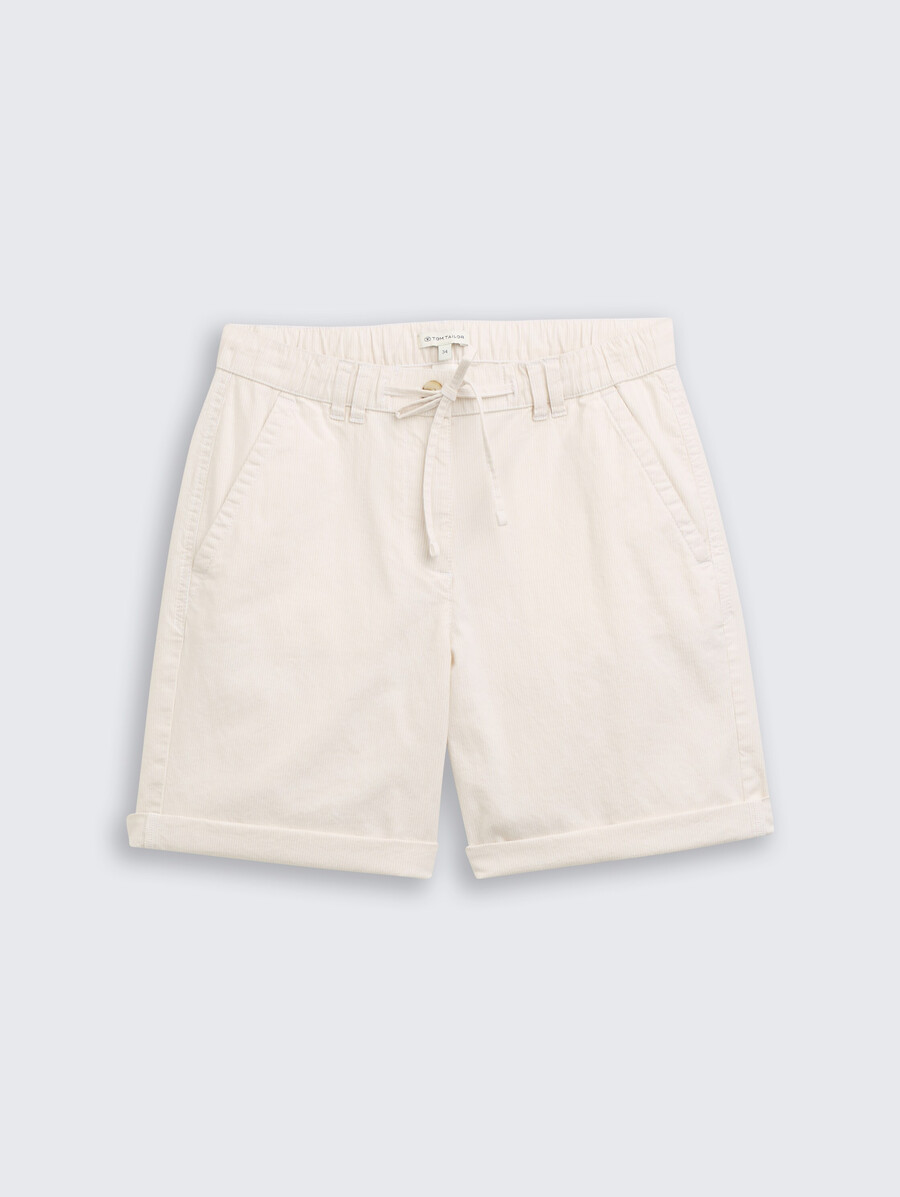 chino-bermudashorts mit kordelzug