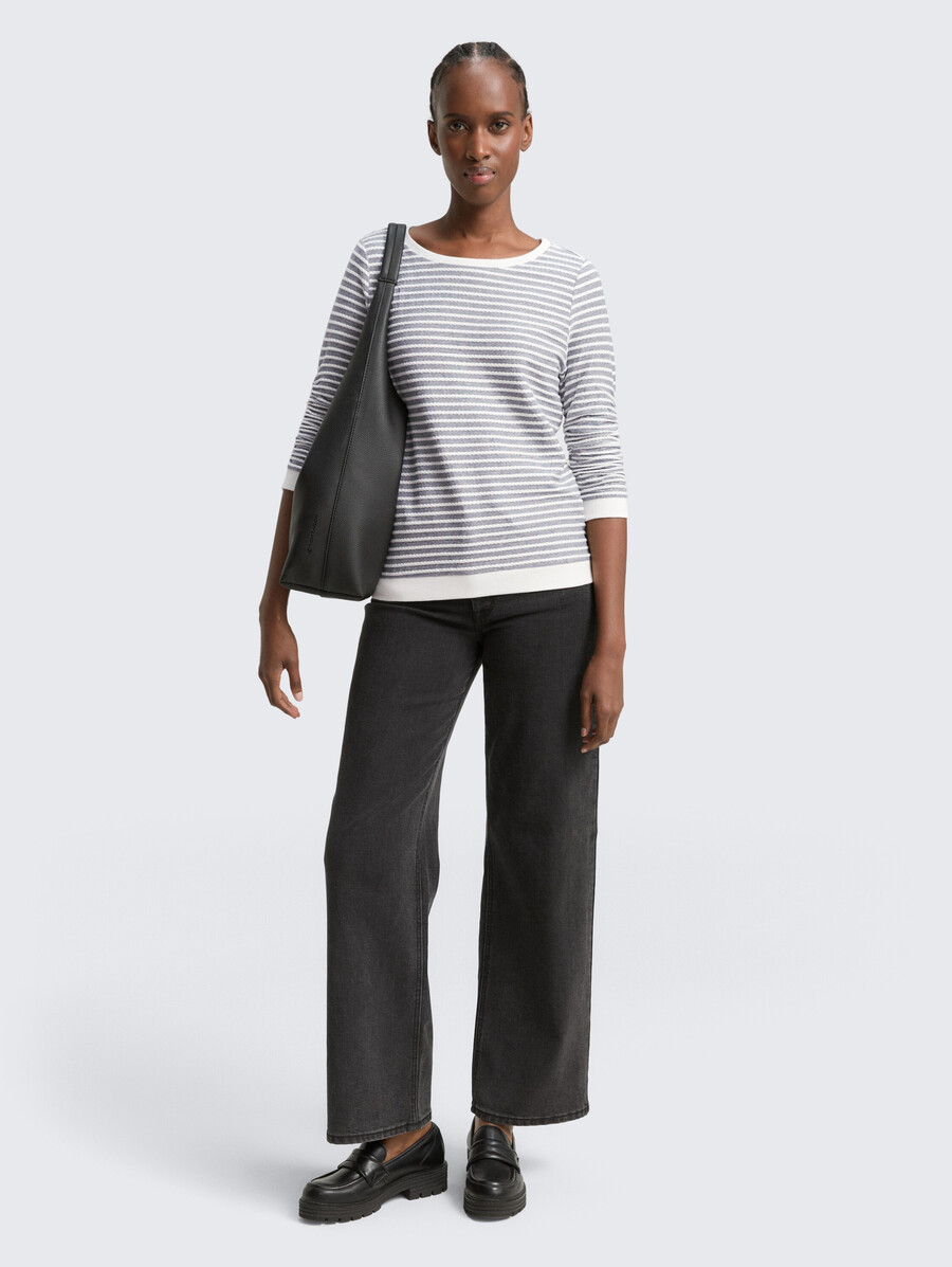 sweatshirt mit streifenmuster