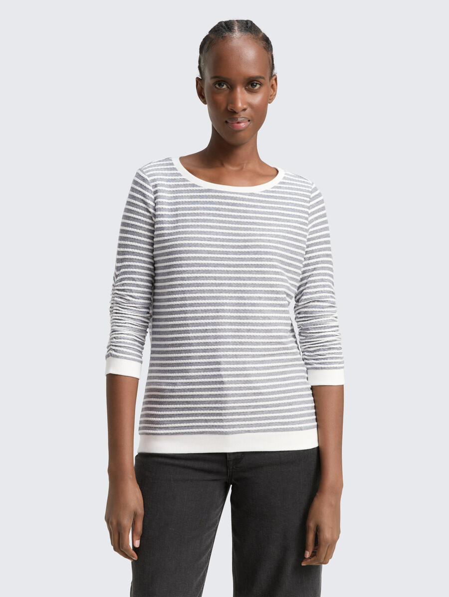 sweatshirt mit streifenmuster