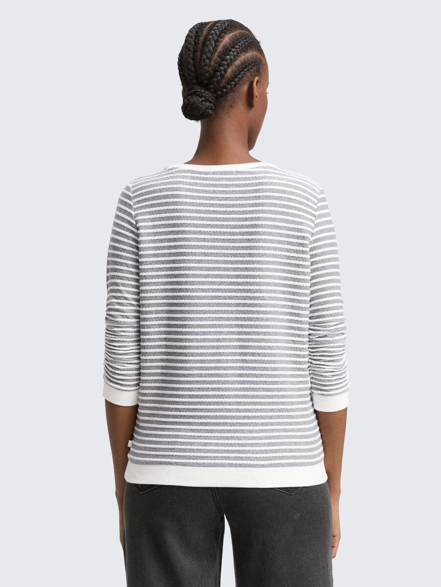 sweatshirt mit streifenmuster