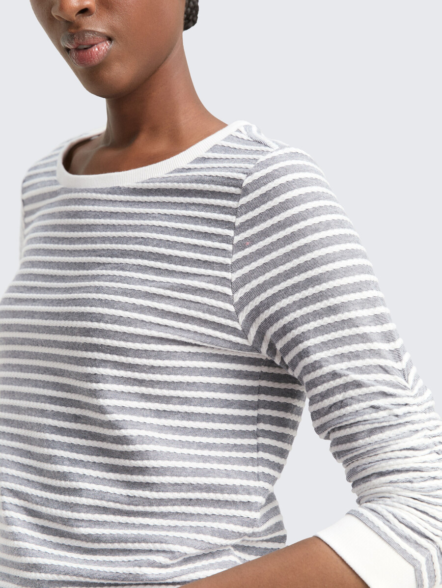 sweatshirt mit streifenmuster