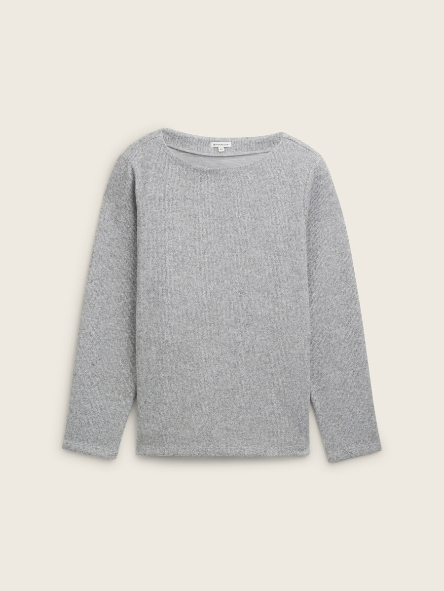 plus size – weiches sweatshirt mit knopfdetails