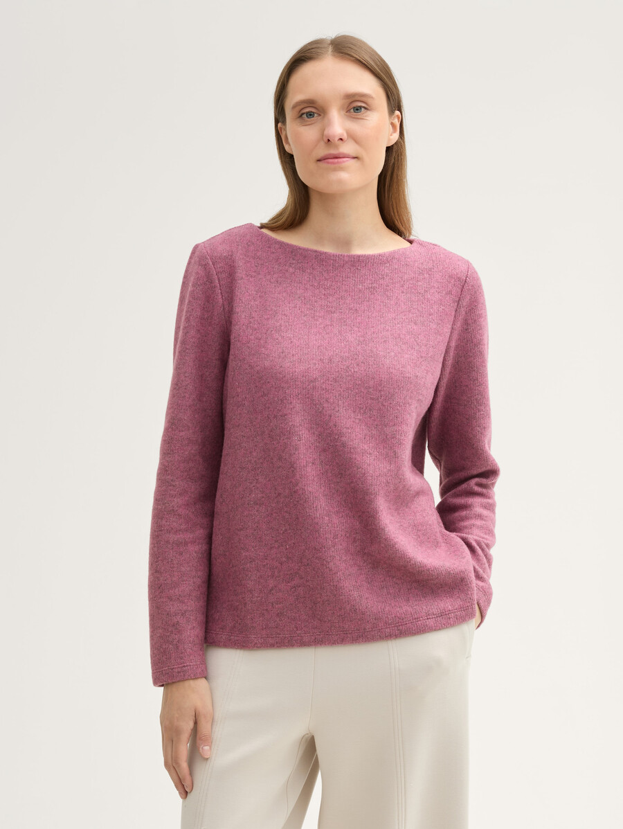 weiches sweatshirt mit knopfdetails