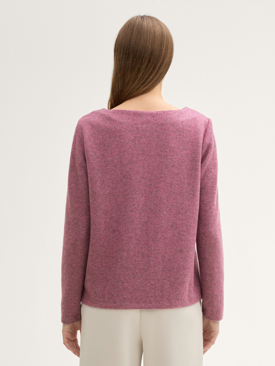 weiches sweatshirt mit knopfdetails