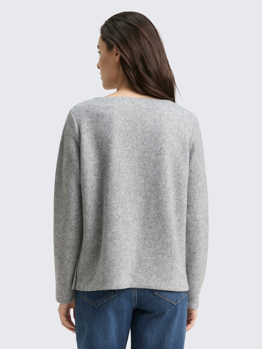 weiches sweatshirt mit knopfdetails