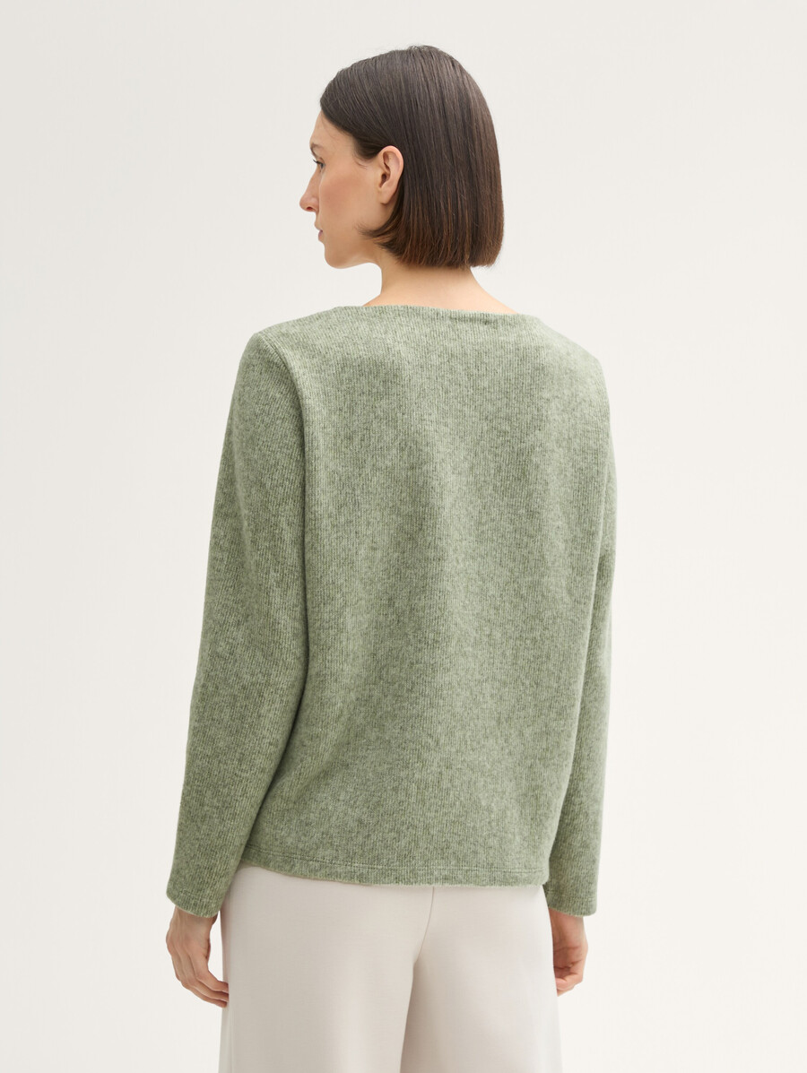 weiches sweatshirt mit knopfdetails
