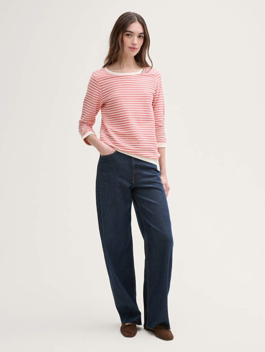 sweatshirt mit streifenmuster