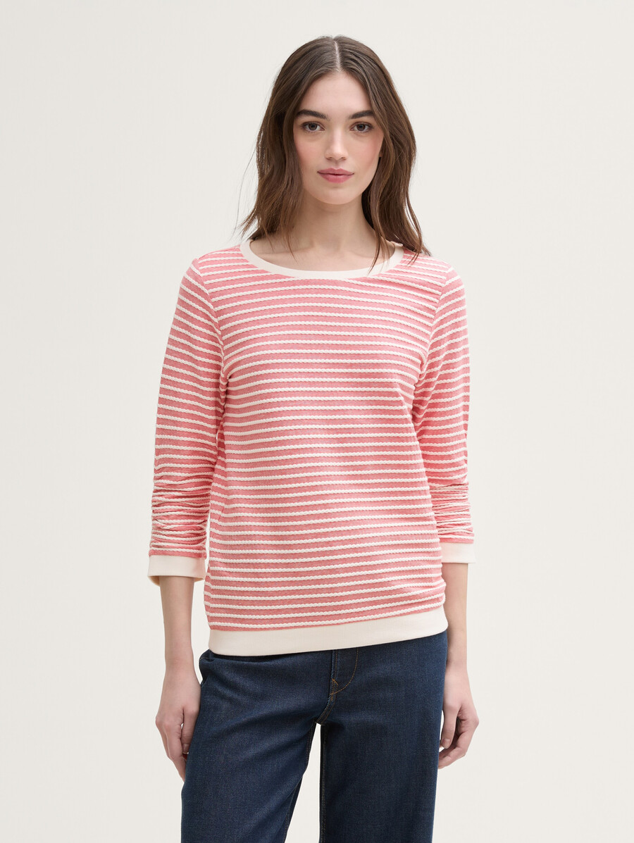 sweatshirt mit streifenmuster