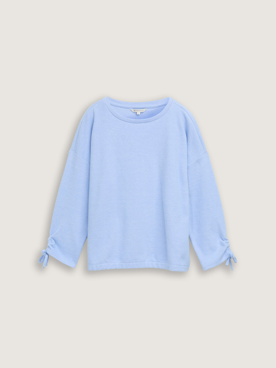 gemütliches sweatshirt mit gerafften Ärmeln