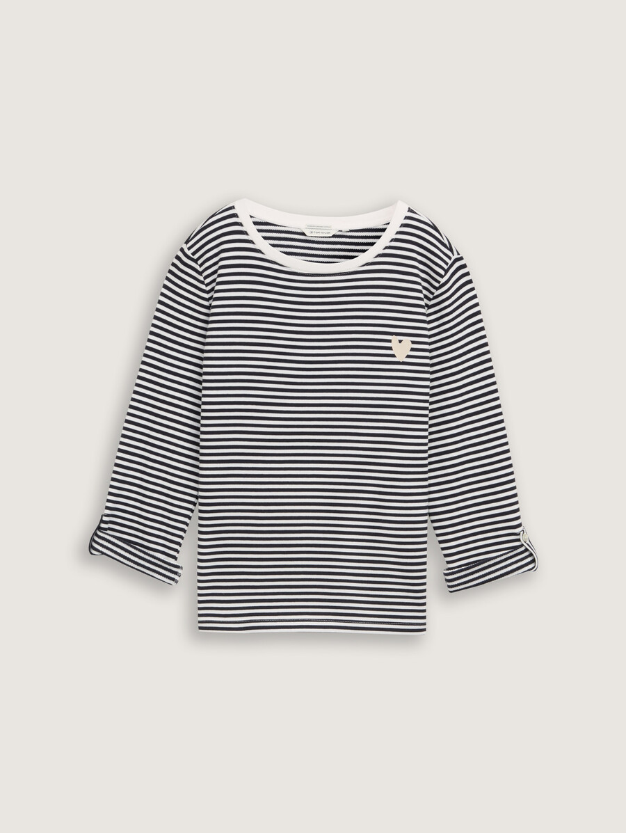 locker geschnittenes sweatshirt mit streifen