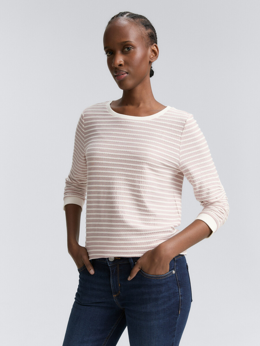 sweatshirt mit streifenmuster