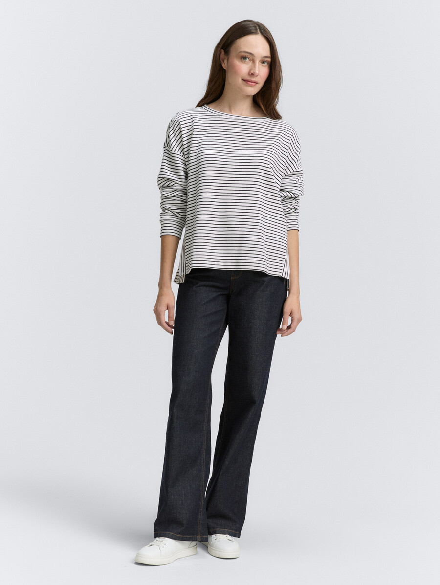 sweatshirt mit streifenmuster