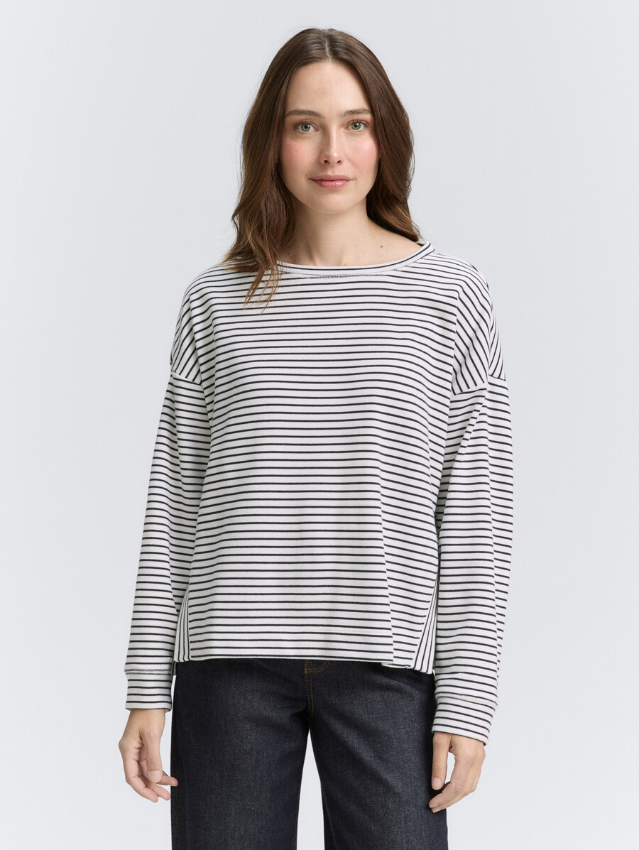 sweatshirt mit streifenmuster
