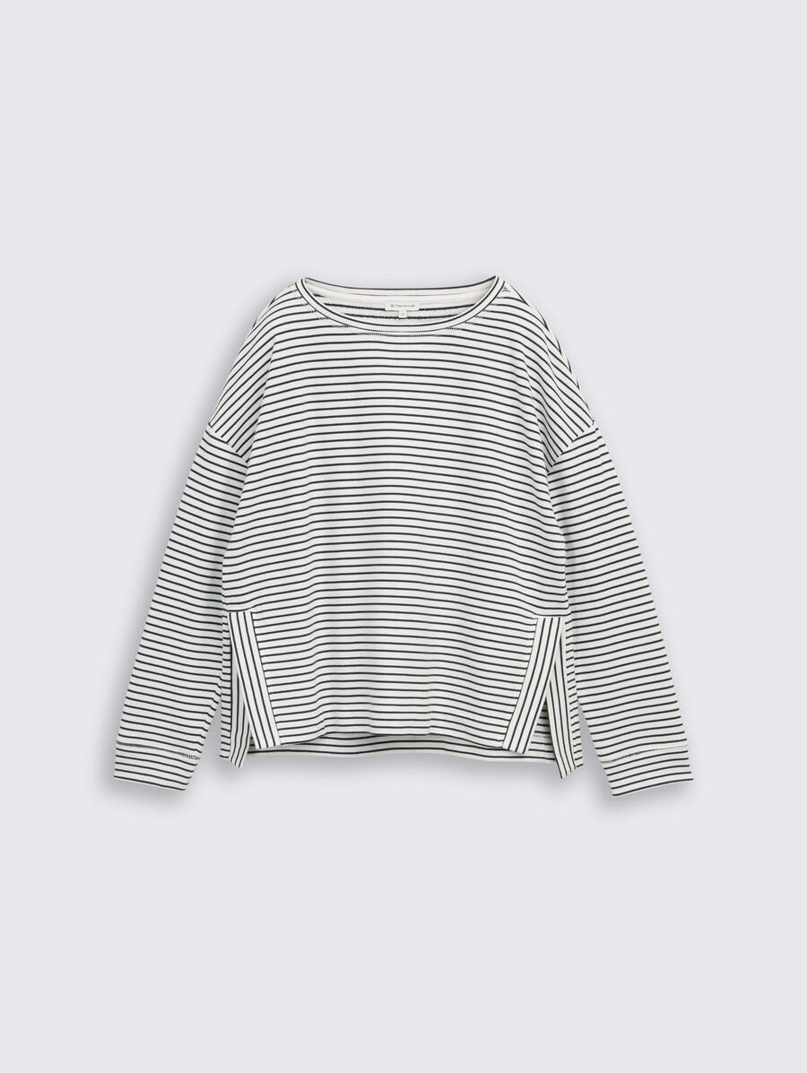 sweatshirt mit streifenmuster