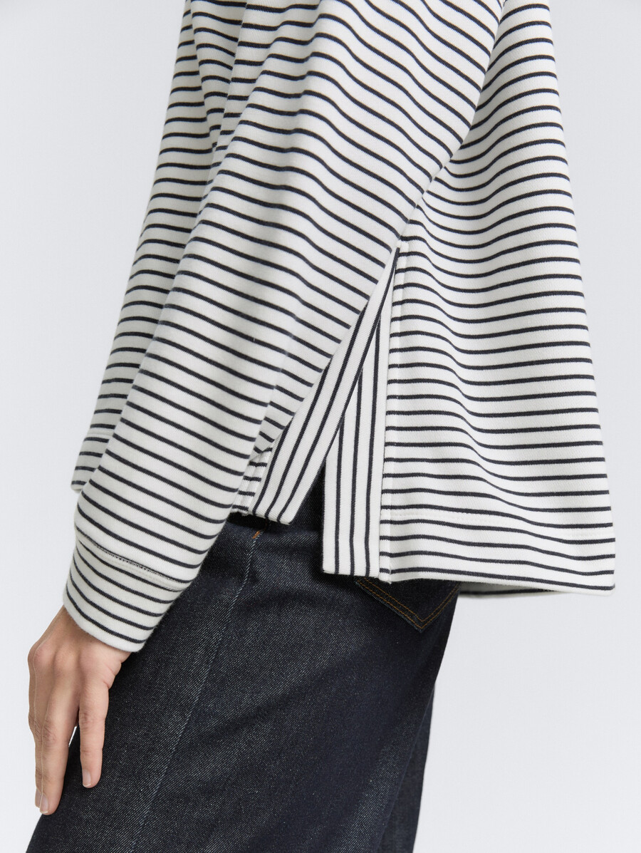 sweatshirt mit streifenmuster