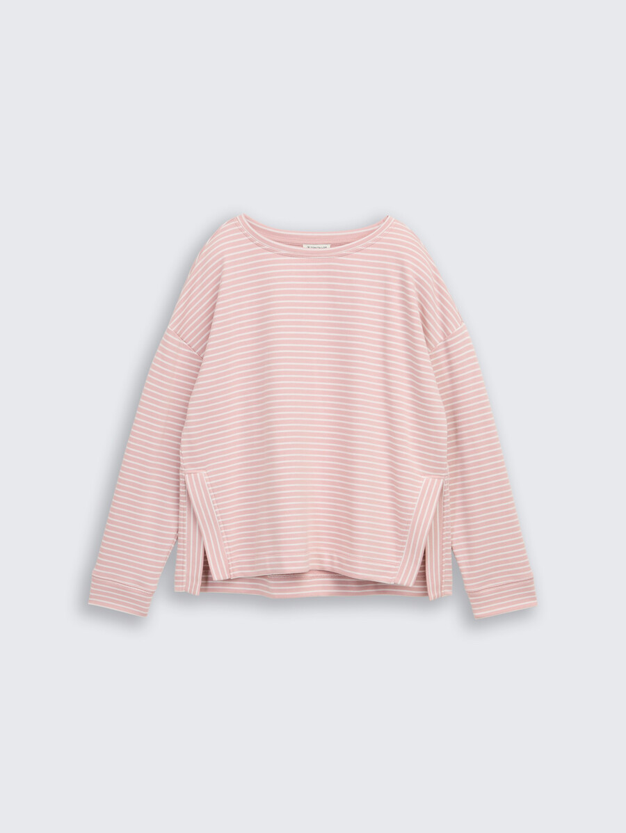 sweatshirt mit streifenmuster